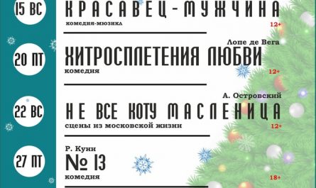 Репертуар театра им. Б. Лавренева на январь 2023 года